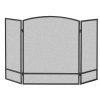 Panacea Products 15951 3-Panel Arch Screen with Double Bar for Fireplace