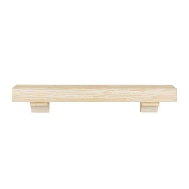 Pearl Mantels 355-60 60 in. The Cherokee Mantel Shelf - Unfinished