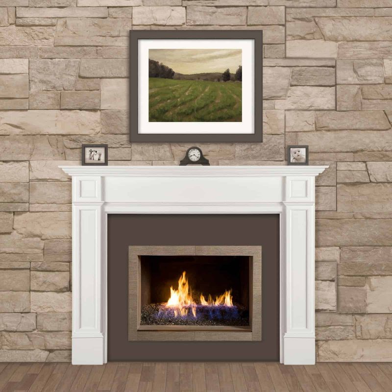 Pearl Mantels 540-56 56 In. The Marshall MDF Fireplace Mantel - White ...