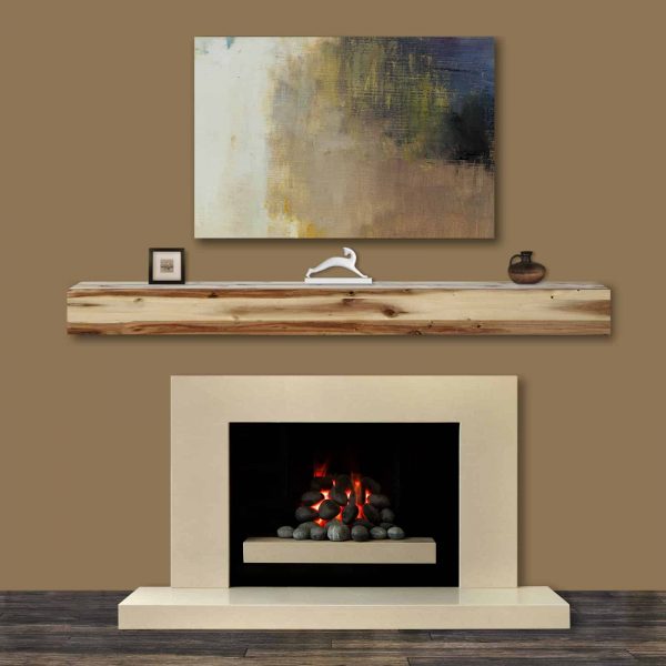 Pearl Mantels Acacia 60 in. Distressed Fireplace Mantel Shelf 10