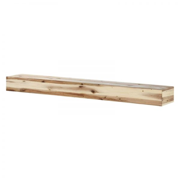 Pearl Mantels Acacia 60 in. Distressed Fireplace Mantel Shelf 7
