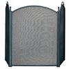 Pemberly Row 3 Fold Large Diameter Black Screen with Woven Mesh