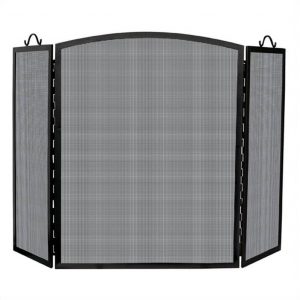 Pemberly Row Large 3 Panel Iron Arch Top Screen