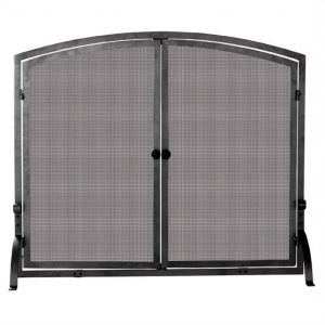 Pemberly Row Medium Single Panel Iron Screen with Doors