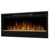 Pemberly Row Wall Mounted Electric Fireplace with Glass Bed in Black