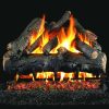 Peterson Real Fyre 18-inch American Oak Gas Log Set With Vented Natural Gas G4 Burner - Match Light