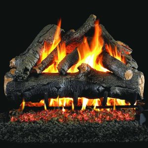 Peterson Real Fyre 18-inch American Oak Log Set With Vented Propane G4 Burner - Manual Safety Pilot