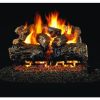Peterson Real Fyre 18-inch Burnt Rustic Oak Gas Log Set With Vented Propane G45 Burner - Manual Safety Pilot