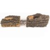 Peterson Real Fyre 18-inch Charred Rugged Split Oak Log Set With Vented Natural Gas G4 Burner - Match Light 5