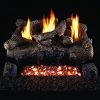 Peterson Real Fyre 18-inch Evening Fyre Log Set With Vent-free Propane Ansi Certified G18 Burner - Basic On/Off Remote