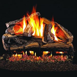 Peterson Real Fyre 18-inch Rugged Split Oak Gas Log Set With Vented Propane Ansi Certified G46 Burner - Manual Safety Pilot