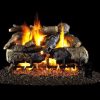 Peterson Real Fyre 24-inch Charred American Oak Log Set With Vented Natural Gas G4 Burner - Match Light