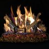 Peterson Real Fyre 24-inch Charred Oak Stack Log Set With Vented G45 Burner