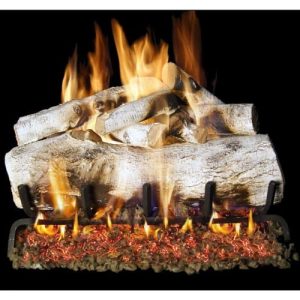 Peterson Real Fyre 24-inch Mountain Birch Log Set With Vented G45 Burner