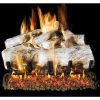 Peterson Real Fyre 24-inch Mountain Birch Log Set with Vented Propane G45 Burner - Manual Safety Pilot