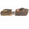Peterson Real Fyre 30-Inch White Mountain Birch Gas Log Set With Vented Natural Gas G4 Burner - Match Light 3