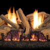 Peterson Real Fyre 30-inch Foothill Split Oak Log Set With Vent-free Propane Ansi Certified G19 Burner - Variable Flame Remote