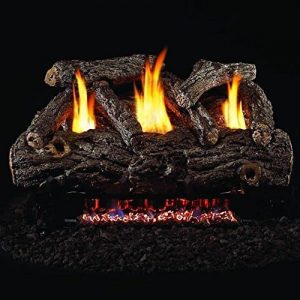 Peterson Real Fyre 30-inch Golden Oak Designer Log Set With Vent-free Natural Gas Ansi Certified G9 Burner - Manual Safety Pilot