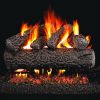 Peterson Real Fyre 30-inch Post Oak Gas Log Set With Vented Natural Gas Ansi Certified G46 Burner - Manual Safety Pilot