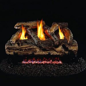 Peterson Real Fyre 30-inch Split Oak Log Set With Vent-free Natural Gas Ansi Certified G9 Burner - Variable Flame Remote