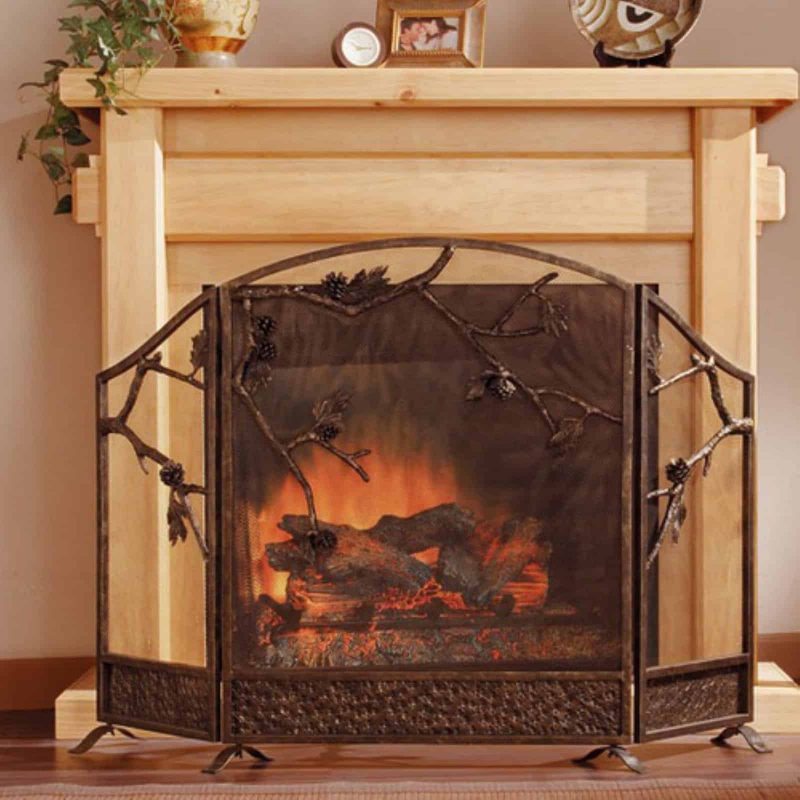 Pinecone Fireplace Screen