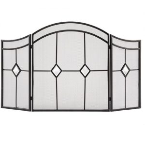 Pleasant Hearth 3-Panel Arched Diamond Fireplace Screen