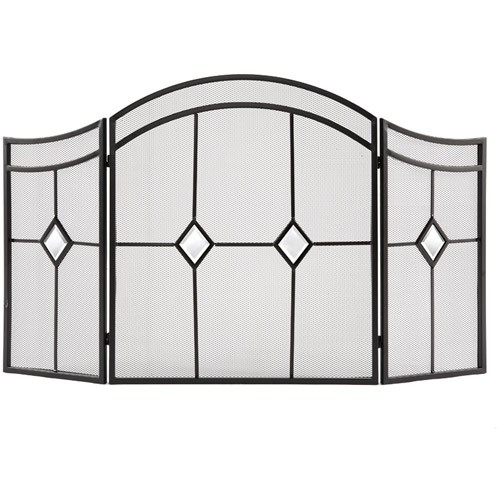 Pleasant Hearth 3-Panel Arched Diamond Fireplace Screen
