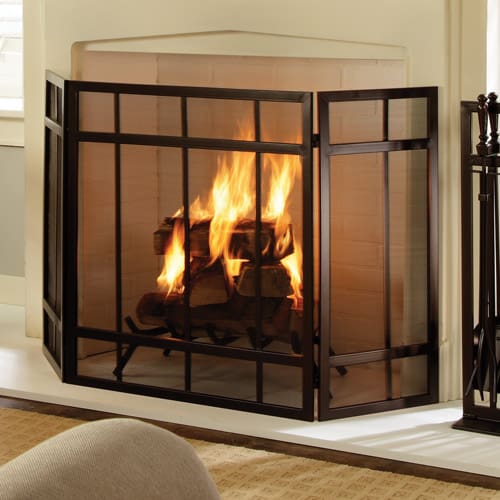 Pleasant Hearth 3-Panel Mission Style Fireplace Screen 1