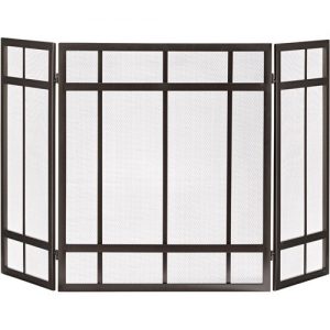 Pleasant Hearth 3-Panel Mission Style Fireplace Screen
