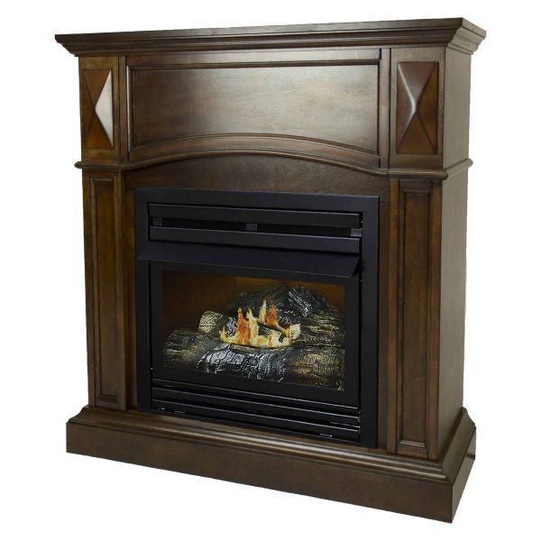 Pleasant Hearth 36 in. Liquid Propane Compact Cherry Vent Free Fireplace System 20