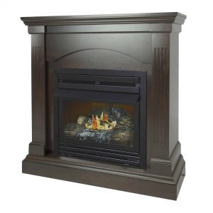 Pleasant Hearth 36 in. Liquid Propane Compact Tobacco Vent Free Fireplace System 20