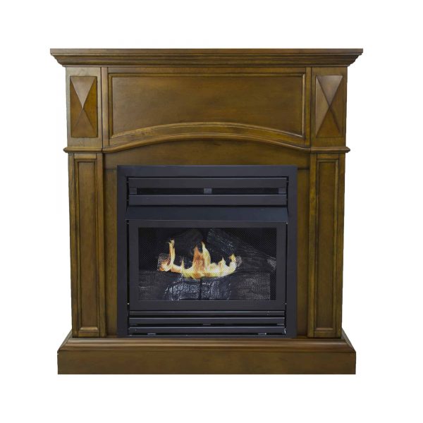 Pleasant Hearth 36 in. Natural Gas Compact Heritage Vent Free Fireplace System 20,000 BTU 1