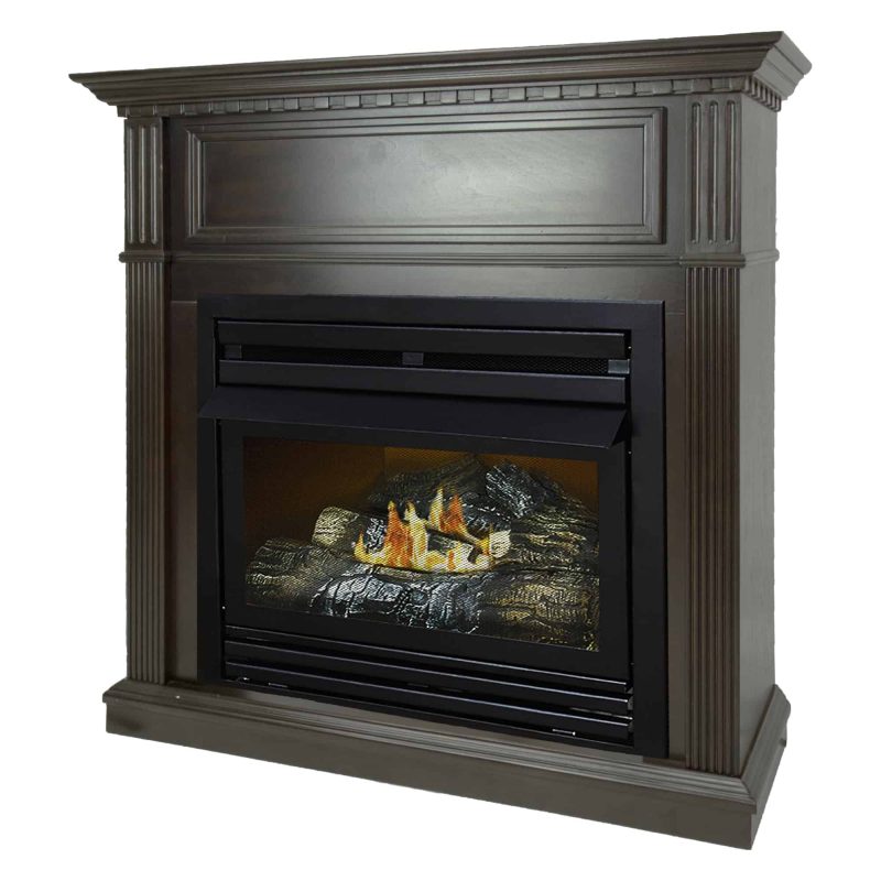 Pleasant Hearth 42 in. Liquid Propane Intermediate Tobacco Vent Free Fireplace System 27