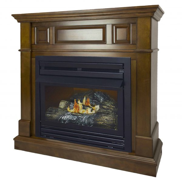 Pleasant Hearth 42 in. Natural Gas Intermediate Heritage Vent Free Fireplace System 27