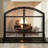 Pleasant Hearth FA338S Harper 1-Panel Fireplace Screen with Doors - Antique 2