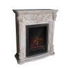 PolyStone Roma Electric Fireplace Heater Mantel with Remote 5