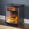 Portable Electric Fireplace Night Stand with Remote - 3-D Log and Fire Effect by e-Flame USA 12