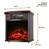 Portable Electric Fireplace Night Stand with Remote - 3-D Log and Fire Effect by e-Flame USA 13
