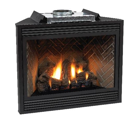 Premium 36" Direct-Vent LP Millivolt Control Fireplace with Blower