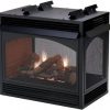 Premium VF MV Peninsula 36" Fireplace with 24" Rock Creek Logset - NG
