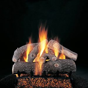 Rasmussen Frosted Oak Log Set w/ 18" (CS) Burner and No Pilot Kit