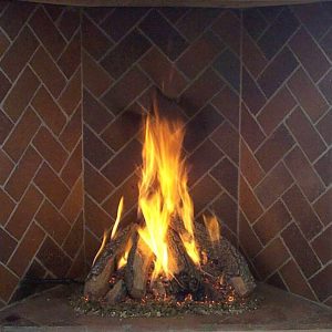 Rasmussen Retiring Tipi Log Set for Rumford Style Fireplaces