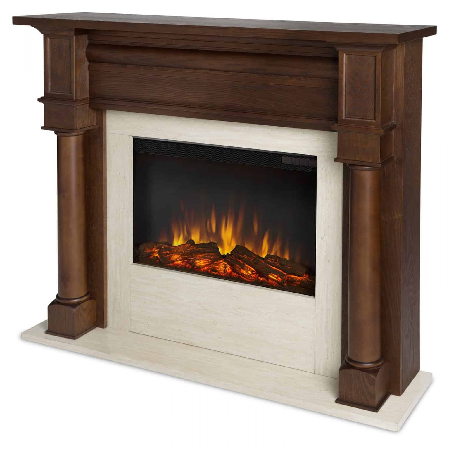 Chateau Electric Fireplace in Espresso by Real Flame - Fireplacess.com