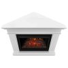 Real Flame Kennedy Grand Corner Electric Fireplace, White 8