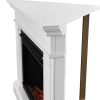 Real Flame Kennedy Grand Corner Electric Fireplace, White 9