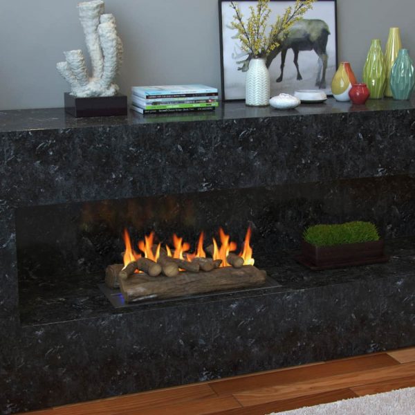 Regal Flame 22 Inch Oak Ceramic Fireplace Gas Logs - 6 Piece 2
