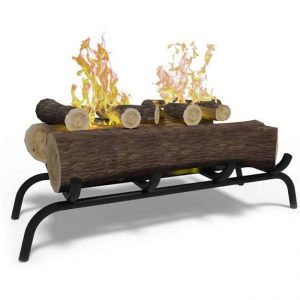 Regal Flame ECK2018WD 18 in. Convert to Ethanol Fireplace Log Set with Burner Insert From Gel or Gas Logs