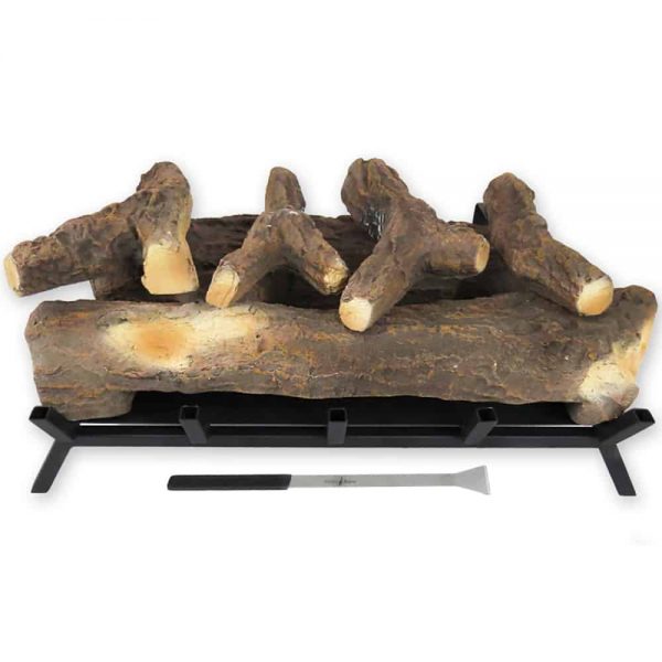 Regal Flame ECK2024WD 24 in. Convert to Ethanol Fireplace Log Set with Burner Insert From Gel or Gas Logs 1