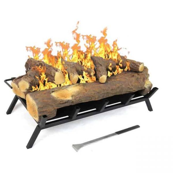 Regal Flame ECK2024WD 24 in. Convert to Ethanol Fireplace Log Set with Burner Insert From Gel or Gas Logs