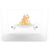 Regal Flame EF6007W Bow Ventless Free Standing Ethanol Fireplace in White 3